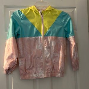 Girls Multicolor Windbreaker Jacket